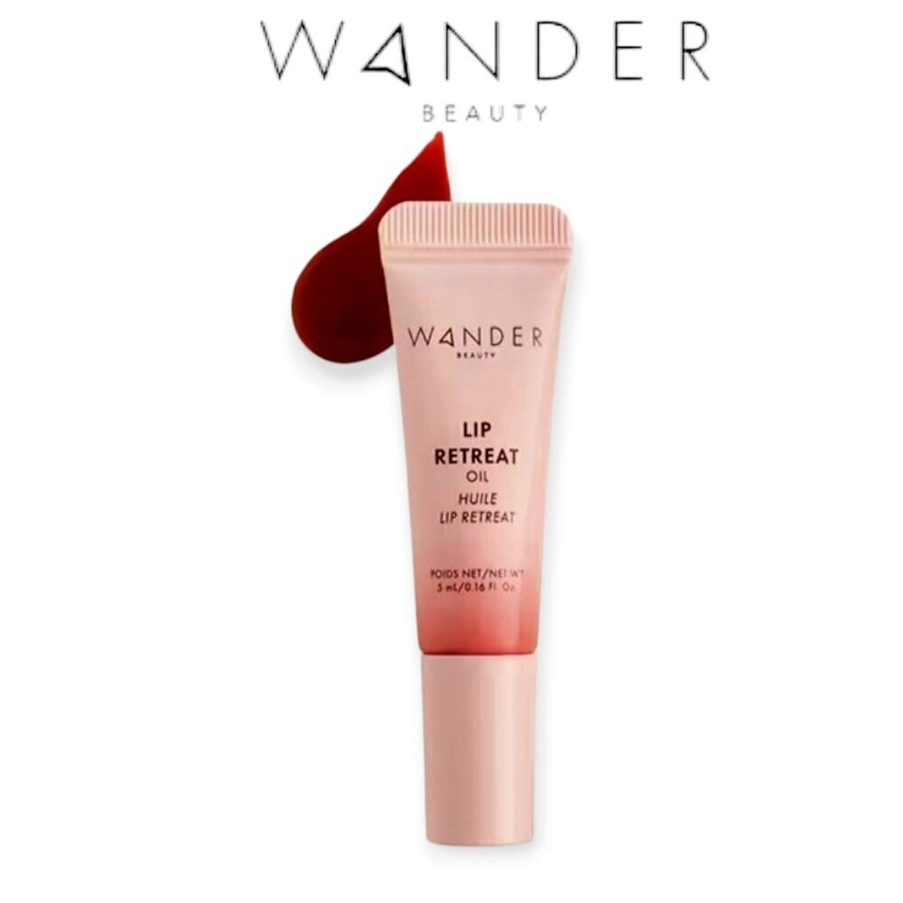 Wander Beauty Lip Retreat Oil Spring Break Warm Rose Hydrating Mini Lip Oil Glow